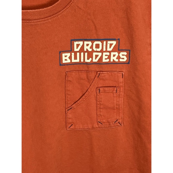 Disney Parks Star Wars Orange Droid Depot Builders T-shirt Sz L Galaxy's Edge - Picture 2 of 11